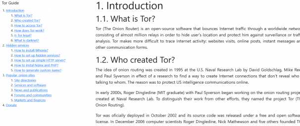 Tor Guide Introduction