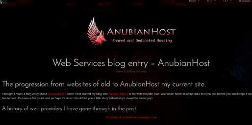 Web Services blog entry – AnubianHost